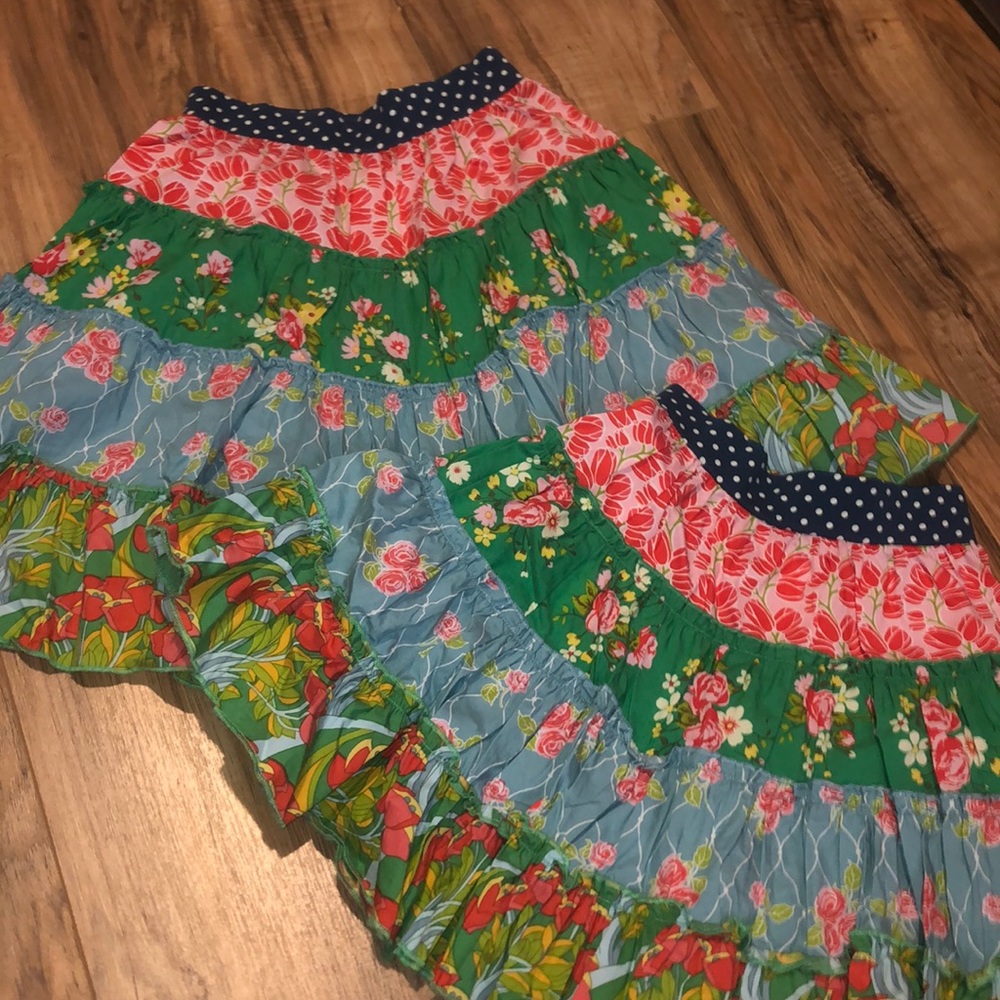 Matilda Jane floral gentry skirts sizes 2&6 EUC